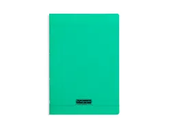 Cahier piqué clairefontaine couverture polypropylène transparente a4 21x29,7cm 96 pages 90g séyès coloris vert