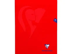 Cahier piqué clairefontaine mimesys couverture polypropylène a4+ 24x32cm 96 pages 90g réglure séyès coloris rouge