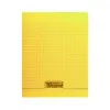 Cahier piqué clairefontaine couverture polypropylène transparente a5+ 17x22cm 96 pages 90g séyès coloris jaune