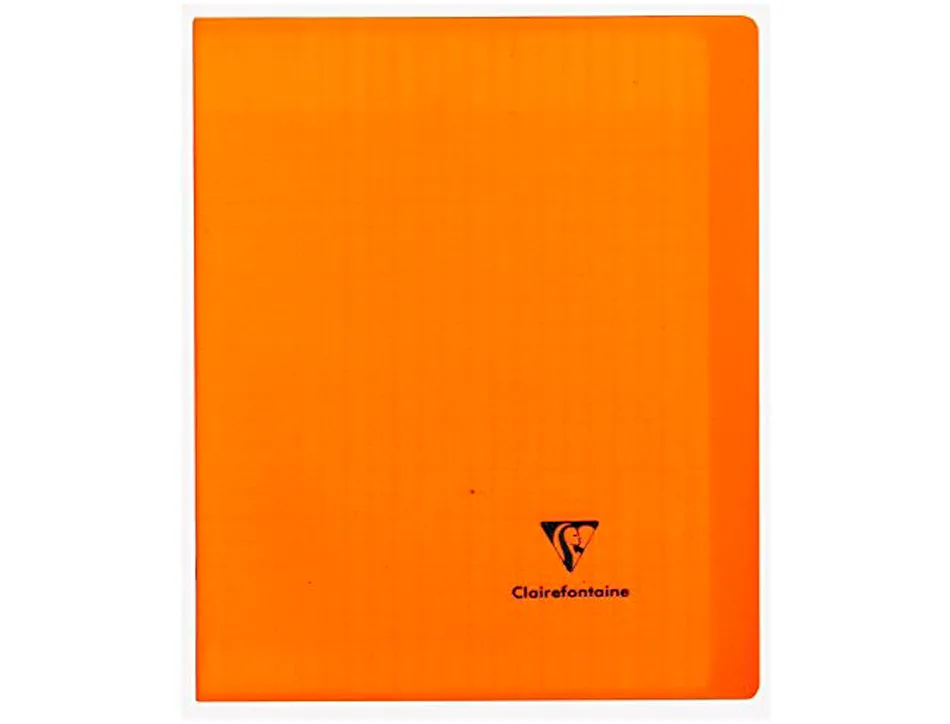Cahier piqué clairefontaine koverbook couverture protectrice pp transparent 2 rabats a5+ 17x22cm 96 pages 90g séyès