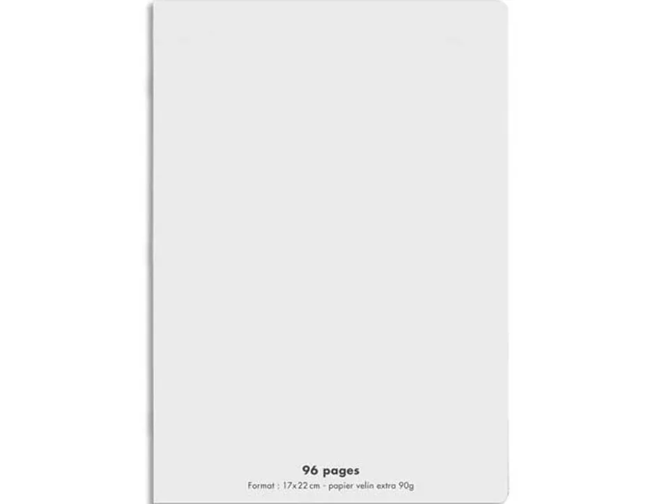 Cahier piqué conquérant classique couverture polypropylène rigide transparente a4 21x29,7cm 96 pages 90g séyès gris