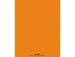 Cahier piqué conquérant classique couverture polypropylène rigide transparent a4+ 24x32cm 48 pages 90g séyès orange