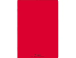 Cahier piqué conquérant classique couverture polypropylène rigide transparente a4+ 24x32cm 96 pages 90g séyès rouge