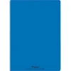 Cahier piqué conquérant classique couverture polypropylène rigide transparente a4+ 24x32cm 96 pages 90g séyès bleu