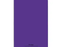 Cahier piqué conquérant classique couverture polypropylène rigide transparente a4 21x29,7cm 96 pages 90g séyès violet