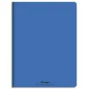 Cahier piqué conquérant classique couverture polypropylène rigide transparente 17x22cm 60 pages 90g séyès coloris bleu