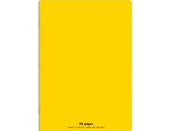 Cahier piqué conquérant classique couverture polypropylène rigide transparente a4 21x29,7cm 96 pages 90g séyès jaune