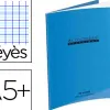 Cahier piqué conquérant classique couverture polypropylène rigide transparente a5+ 17x22cm 32 pages 90g séyès bleu