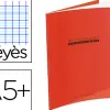 Cahier piqué conquérant classique couverture polypropylène rigide transparente a5+ 17x22cm 32 pages 90g séyès rouge