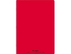 Cahier piqué conquérant classique couverture polypropylène rigide transparente a5+ 17x22cm 96 pages 90g séyès rouge