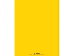 Cahier piqué conquérant classique couverture polypropylène rigide transparente a4+ 24x32cm 48 pages 90g séyès jaune