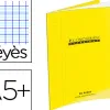 Cahier piqué conquérant classique couverture polypropylène rigide transparente a5+ 17x22m 60 pages 90g séyès jaune