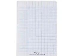 Cahier piqué conquérant classique couverture polypropylène rigide transparente a5+ 17x22cm 96 pages 90g séyès incolore