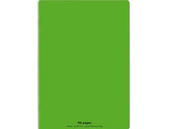 Cahier piqué conquérant classique couverture polypropylène rigide transparente a4 21x29,7cm 96 pages 90g séyès vert