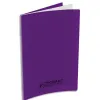 Cahier piqué conquérant classique couverture polypropylène rigide transparente a5+ 17x22cm 48 pages 90g séyès violet