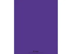 Cahier piqué conquérant classique couverture polypropylène rigide transparent a4+ 24x32cm 48 pages 90g séyès violet