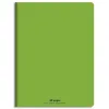 Cahier piqué conquérant classique couverture polypropylène rigide transparente 17x22cm 60 pages 90g séyès coloris vert