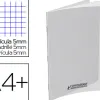 Cahier piqué conquérant classique couverture polypropylène rigide transparent a4+ 24x32cm 48 pages 90g 5x5 incolore