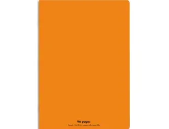 Cahier piqué conquérant classique couverture polypropylène rigide transparente a4+ 24x32cm 96 pages 90g séyès orange