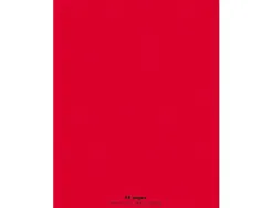 Cahier piqué conquérant classique couverture polypropylène rigide transparente a4+ 24x32cm 48 pages 90g séyès rouge