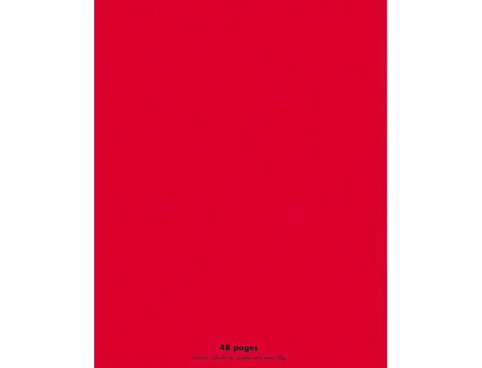 Cahier piqué conquérant classique couverture polypropylène rigide transparente a4+ 24x32cm 48 pages 90g séyès rouge