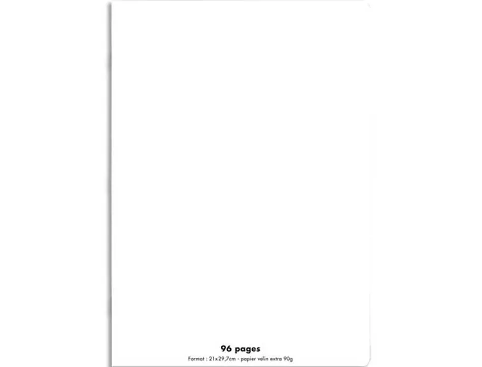 Cahier piqué conquérant classique couverture polypropylène rigide transparente a4 21x29,7cm 96 pages 90g séyès incolore