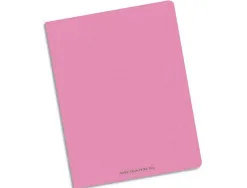 Cahier piqué conquérant classique couverture polypropylène rigide transparente 17x22cm 96 pages 90g séyès coloris rose