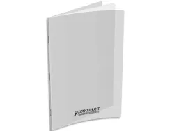 Cahier piqué conquérant classique couverture polypropylène rigide transparente a4+ 24x32cm 96 pages 90g uni incolore