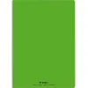 Cahier piqué conquérant classique couverture polypropylène rigide transparente a4+ 24x32cm 96 pages 90g séyès vert
