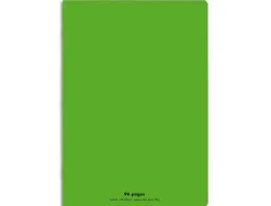 Cahier piqué conquérant classique couverture polypropylène rigide transparente a4+ 24x32cm 96 pages 90g séyès vert