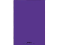 Cahier piqué conquérant classique couverture polypropylène rigide transparente a4+ 24x32cm 96 pages 90g séyès violet