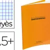 Cahier piqué conquérant classique couverture polypropylène rigide transparente a5+ 17x22cm 32 pages 90g séyès orange