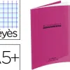 Cahier piqué conquérant classique couverture polypropylène rigide transparente a5+ 17x22cm 60 pages 90g séyès violet