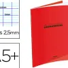 Cahier piqué conquérant écriture couverture plastique souple a5+ 17x22cm 32 pages 90g séyès 2.5mm 2 coloris orange
