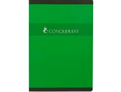 Cahier piqué conquérant sept couverture offset a5+ 17x22cm 96 pages 70g 5x5mm