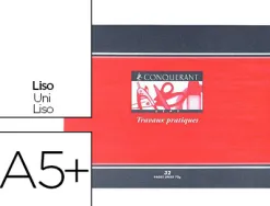 Cahier piqué conquérant sept travaux pratiques couverture offset a5+ 17x22cm 32 pages unies format paysage