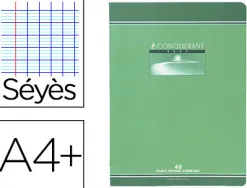 Cahier piqué conquérant sept couverture offset a4+ 24x32cm 96 pages 70g séyès