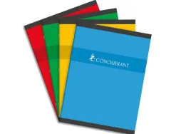 Cahier piqué conquérant sept couverture offset a4+ 24x32cm 192 pages 70g séyès