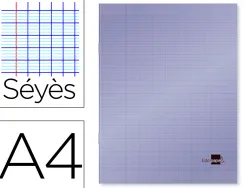 Cahier piqué liderpapel couverture plastique souple a4 21x29,7cm 96 pages séyès coloris violet