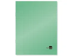 Cahier piqué liderpapel couverture plastique souple a5+ 17x22cm 90g 96 pages séyès coloris vert