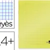 Cahier piqué liderpapel couverture plastique souple a4+ 24x32cm 96 pages séyès coloris jaune