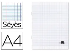 Cahier piqué liderpapel couverture plastique souple a4 21x29,7cm 96 pages séyès incolore