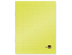 Cahier piqué liderpapel couverture plastique souple a5+ 17x22cm 90g 96 pages séyès coloris jaune