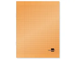 Cahier piqué liderpapel couverture plastique souple a5+ 17x22cm 90g 96 pages séyès coloris orange