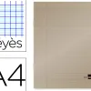 Cahier piqué liderpapel couverture plastique souple a4 21x29,7cm 96 pages séyès coloris gris