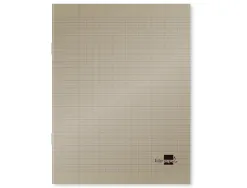 Cahier piqué liderpapel couverture plastique souple a4 21x29,7cm 96 pages séyès coloris gris