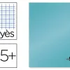 Cahier piqué liderpapel couverture plastique souple a5+ 17x22cm 90g 96 pages séyès coloris bleu