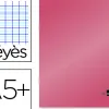 Cahier piqué liderpapel couverture plastique souple a5+ 17x22cm 90g 96 pages séyès coloris rouge