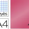 Cahier piqué liderpapel couverture plastique souple a4 21x29,7cm 96 pages séyès coloris rouge