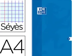 Cahier piqué oxford couverture pelliculée lavable a4 21x29,7cm 96 pages 90g séyès